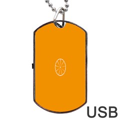 Lime Orange Fruit Fres Dog Tag Usb Flash (two Sides)