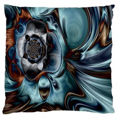 Light Color Floral Grey Large Flano Cushion Case (one Side)