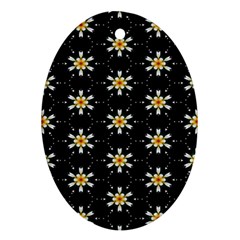 Background For Scrapbooking Or Other With Flower Patterns Ornament (Oval)