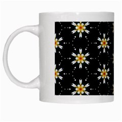 Background For Scrapbooking Or Other With Flower Patterns White Mugs