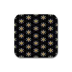 Background For Scrapbooking Or Other With Flower Patterns Rubber Square Coaster (4 pack) 