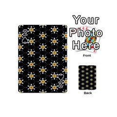Background For Scrapbooking Or Other With Flower Patterns Playing Cards 54 (Mini) 