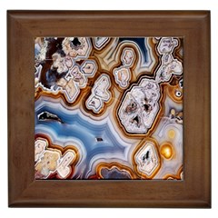 Honey Comb Agate Gold Framed Tiles by Alisyart