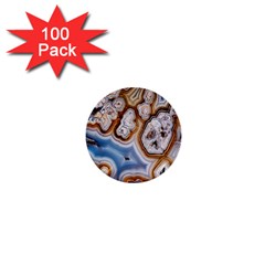 Honey Comb Agate Gold 1  Mini Buttons (100 Pack) 