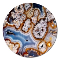 Honey Comb Agate Gold Magnet 5  (round)