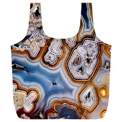 Honey Comb Agate Gold Full Print Recycle Bags (l)  by Alisyart