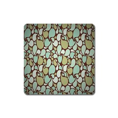 Leaf Camo Color Flower Floral Square Magnet