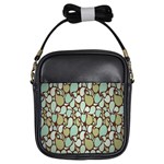 Leaf Camo Color Flower Floral Girls Sling Bags Front