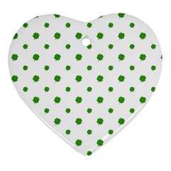 Saint Patrick Motif Pattern Ornament (heart) by dflcprints