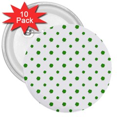 Saint Patrick Motif Pattern 3  Buttons (10 Pack)  by dflcprints