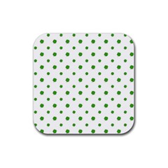 Saint Patrick Motif Pattern Rubber Coaster (square)  by dflcprints