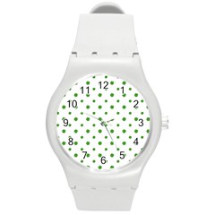 Saint Patrick Motif Pattern Round Plastic Sport Watch (m) by dflcprints