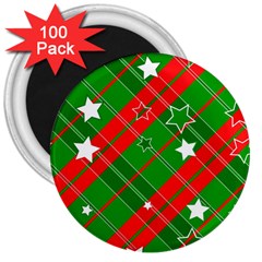 Background Abstract Christmas 3  Magnets (100 pack)