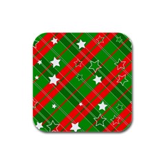 Background Abstract Christmas Rubber Square Coaster (4 pack) 
