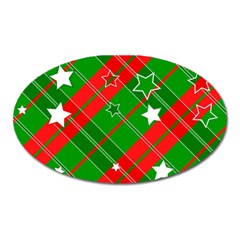 Background Abstract Christmas Oval Magnet