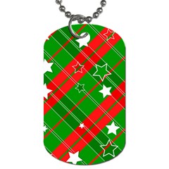 Background Abstract Christmas Dog Tag (One Side)