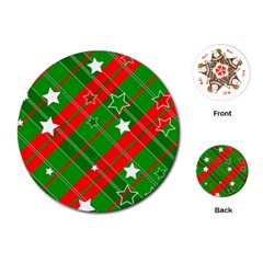 Background Abstract Christmas Playing Cards (Round) 
