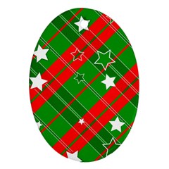 Background Abstract Christmas Oval Ornament (Two Sides)