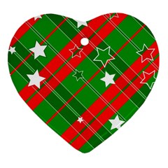 Background Abstract Christmas Heart Ornament (Two Sides)