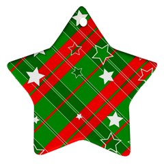 Background Abstract Christmas Star Ornament (Two Sides)