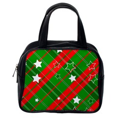 Background Abstract Christmas Classic Handbags (One Side)