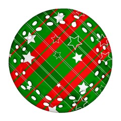 Background Abstract Christmas Ornament (Round Filigree)