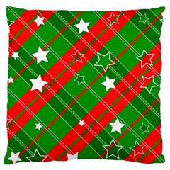Background Abstract Christmas Large Flano Cushion Case (Two Sides)