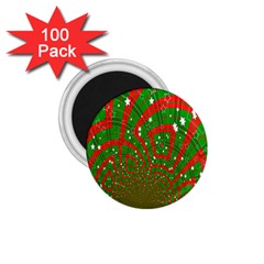 Background Abstract Christmas Pattern 1.75  Magnets (100 pack) 