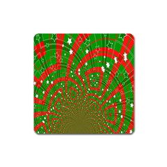 Background Abstract Christmas Pattern Square Magnet