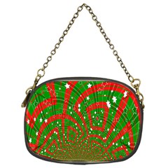 Background Abstract Christmas Pattern Chain Purses (one Side)  by Nexatart