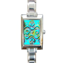 Background Braid Fantasy Blue Rectangle Italian Charm Watch by Nexatart