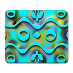 Background Braid Fantasy Blue Large Mousepads by Nexatart