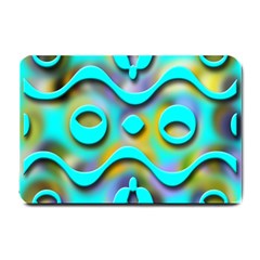 Background Braid Fantasy Blue Small Doormat  by Nexatart