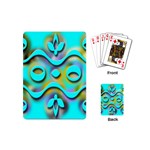 Background Braid Fantasy Blue Playing Cards (Mini)  Back