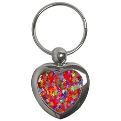 Background Celebration Christmas Key Chains (Heart) 