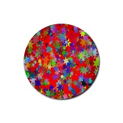 Background Celebration Christmas Rubber Coaster (round)  by Nexatart