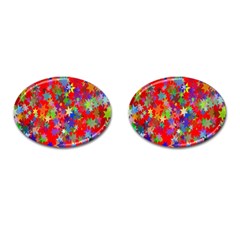 Background Celebration Christmas Cufflinks (Oval)