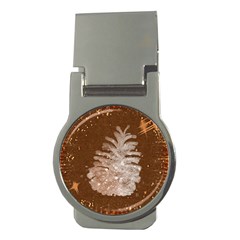 Background Christmas Tree Christmas Money Clips (Round) 