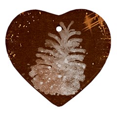 Background Christmas Tree Christmas Heart Ornament (Two Sides)