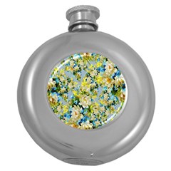 Background Backdrop Patterns Round Hip Flask (5 Oz) by Nexatart