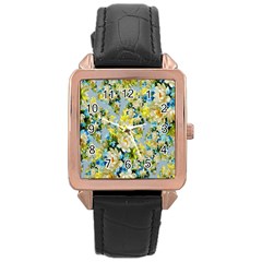 Background Backdrop Patterns Rose Gold Leather Watch  by Nexatart