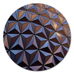 Background Geometric Shapes Magnet 5  (Round) Front