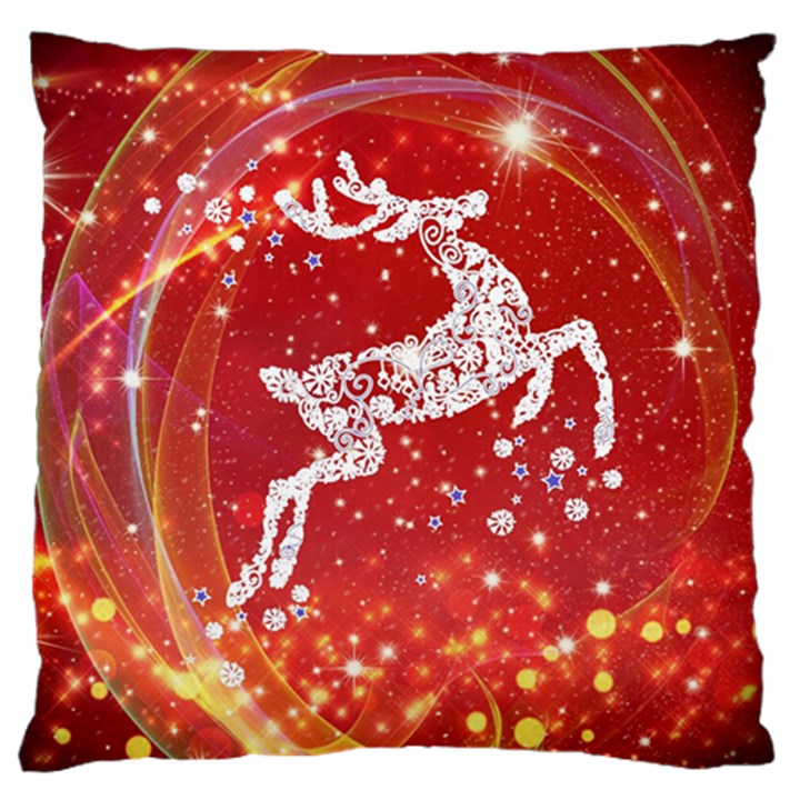 Background Reindeer Christmas Standard Flano Cushion Case (One Side)