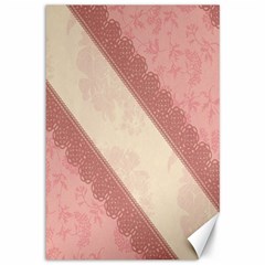 Background Pink Great Floral Design Canvas 12  X 18  