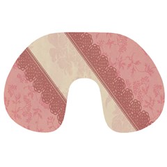Background Pink Great Floral Design Travel Neck Pillows