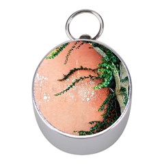 Background Stone Wall Pink Tree Mini Silver Compasses by Nexatart