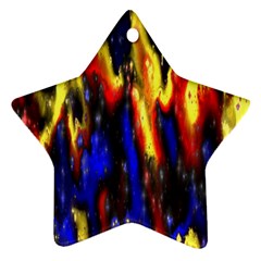 Banner Header Plasma Fractal Star Ornament (two Sides) by Nexatart