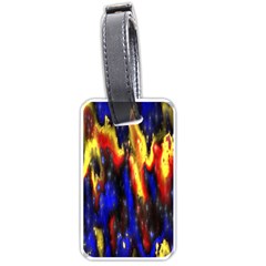 Banner Header Plasma Fractal Luggage Tags (one Side) 