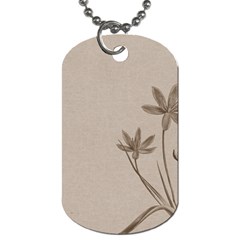 Background Vintage Drawing Sepia Dog Tag (two Sides) by Nexatart