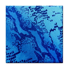 Background Tissu Fleur Bleu Face Towel by Nexatart